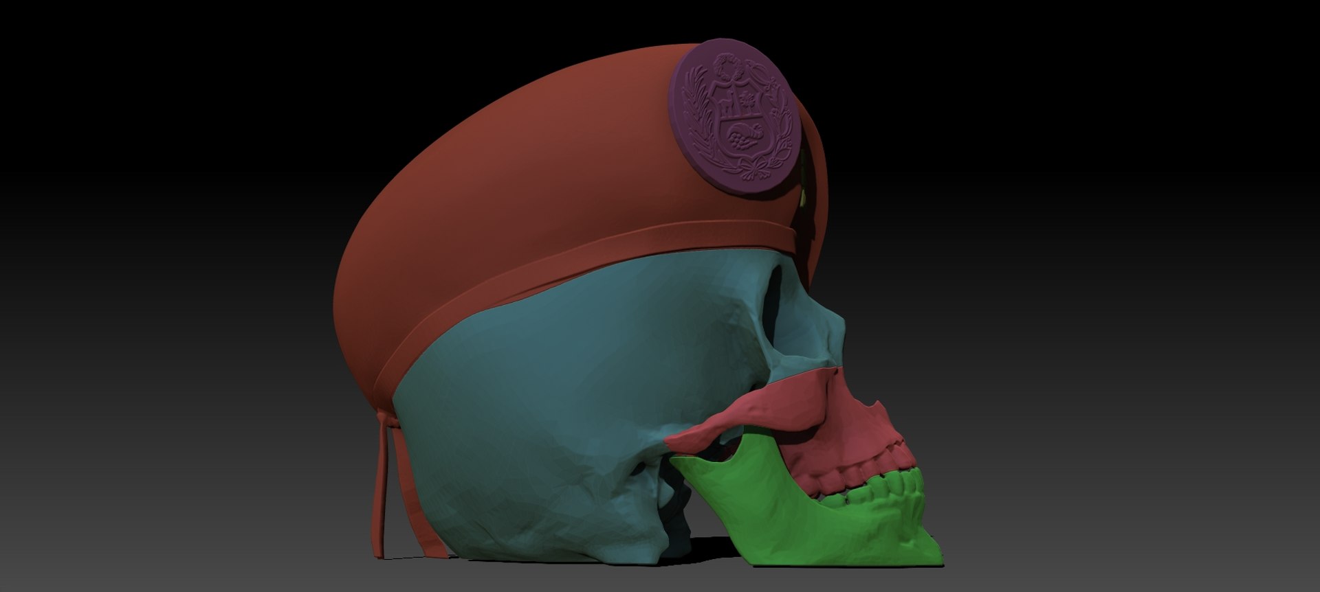Peruvian Army Beret Skull Printable  and Renderable Model 3D model https://p.turbosquid.com/ts-thumb/q0/g7XH6P/Sg/armyberetskullprintable2/jpg/1781205262/1920x1080/fit_q87/25290097fcf862686830d0d444d610631982b92f/armyberetskullprintable2.jpg