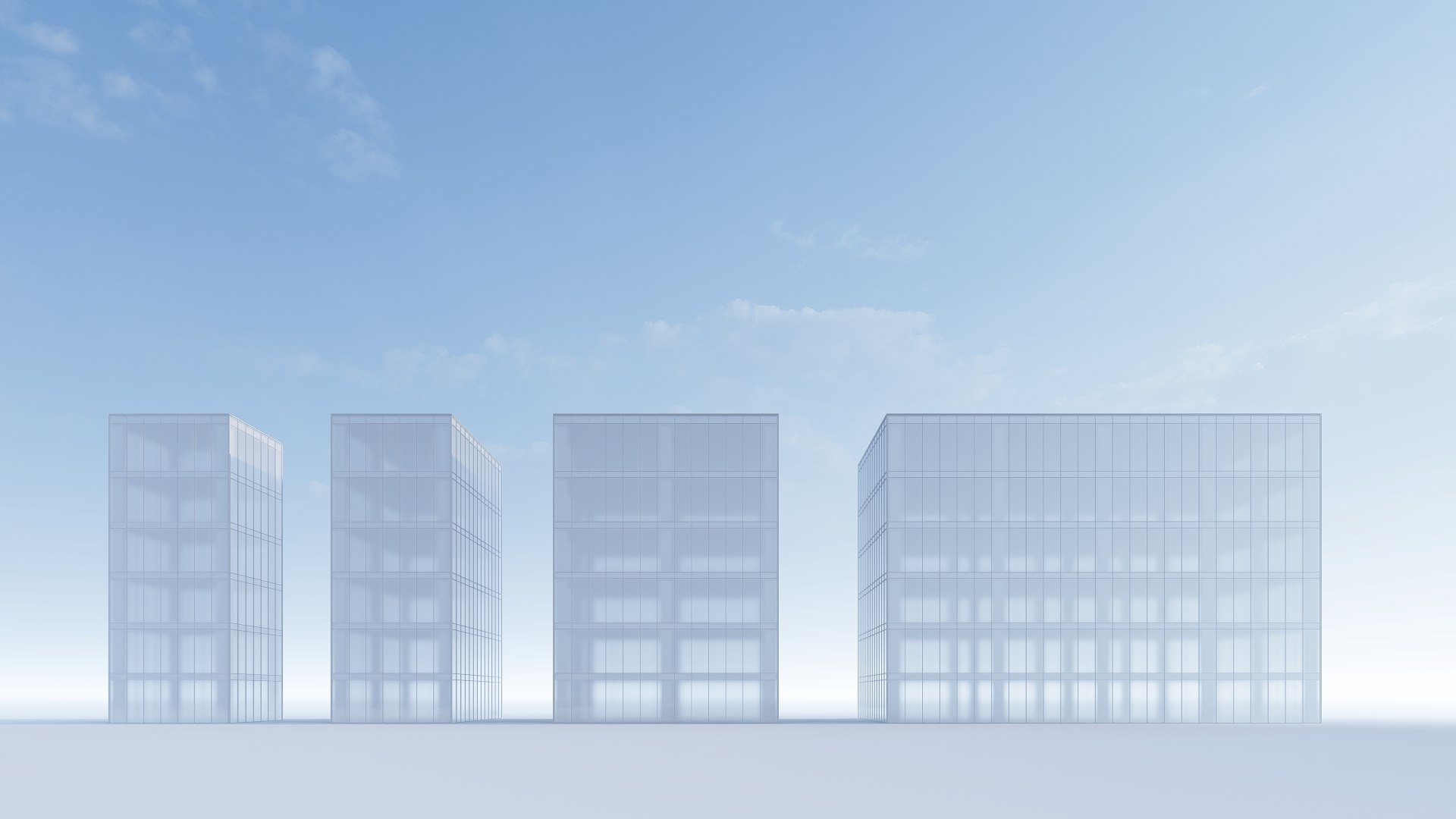 3D 4types Simple building M size model TurboSquid 1847453