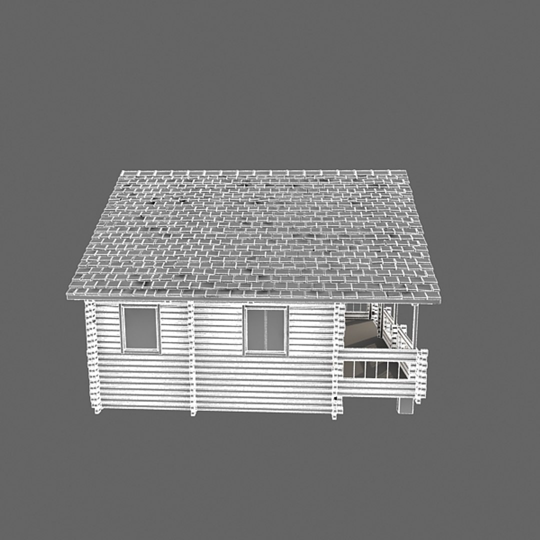 Wooden House 3d Model 8058