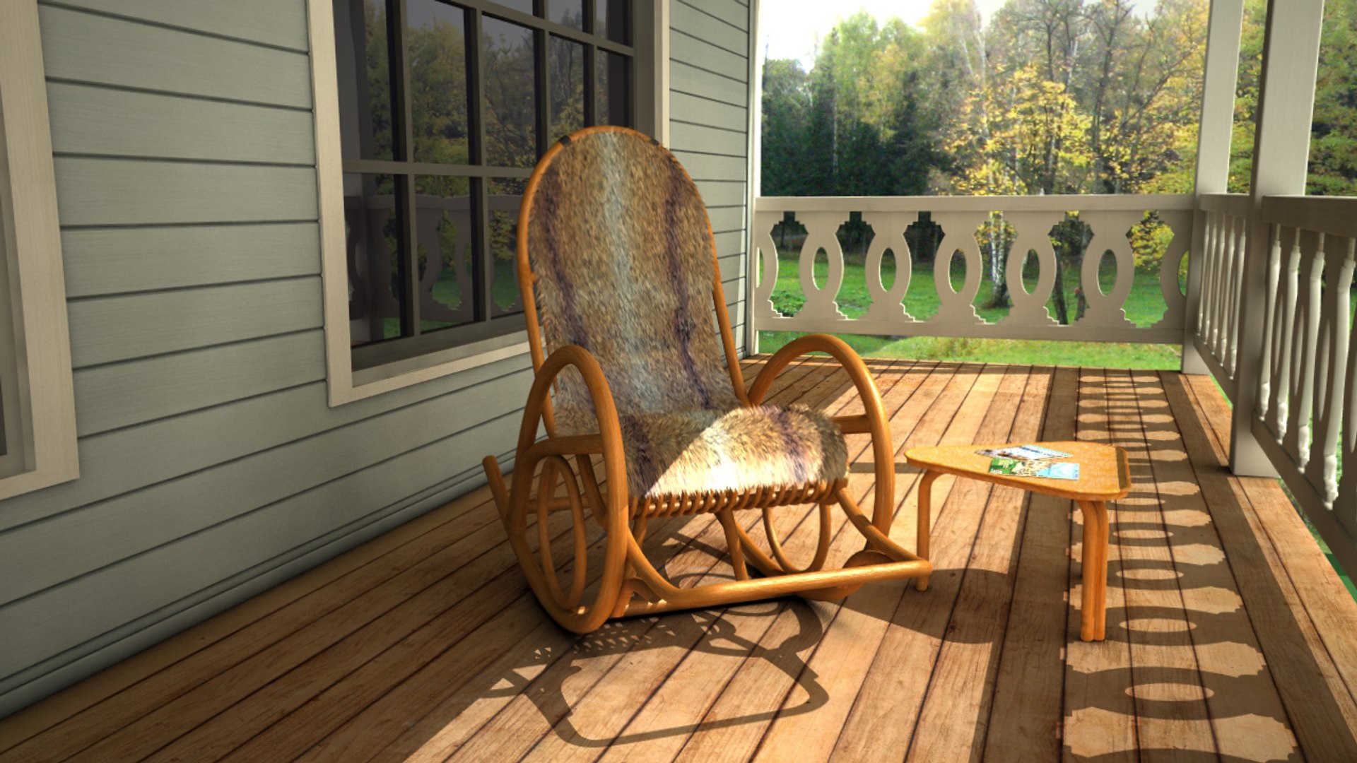 3d Model Rocking Chair Sicilia