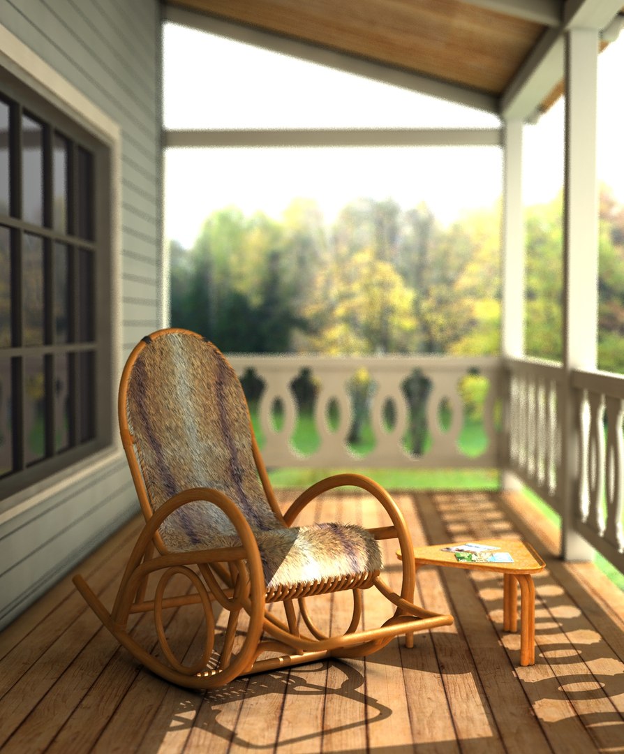 3d Model Rocking Chair Sicilia
