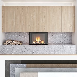 Fireplace and Firewood set 10