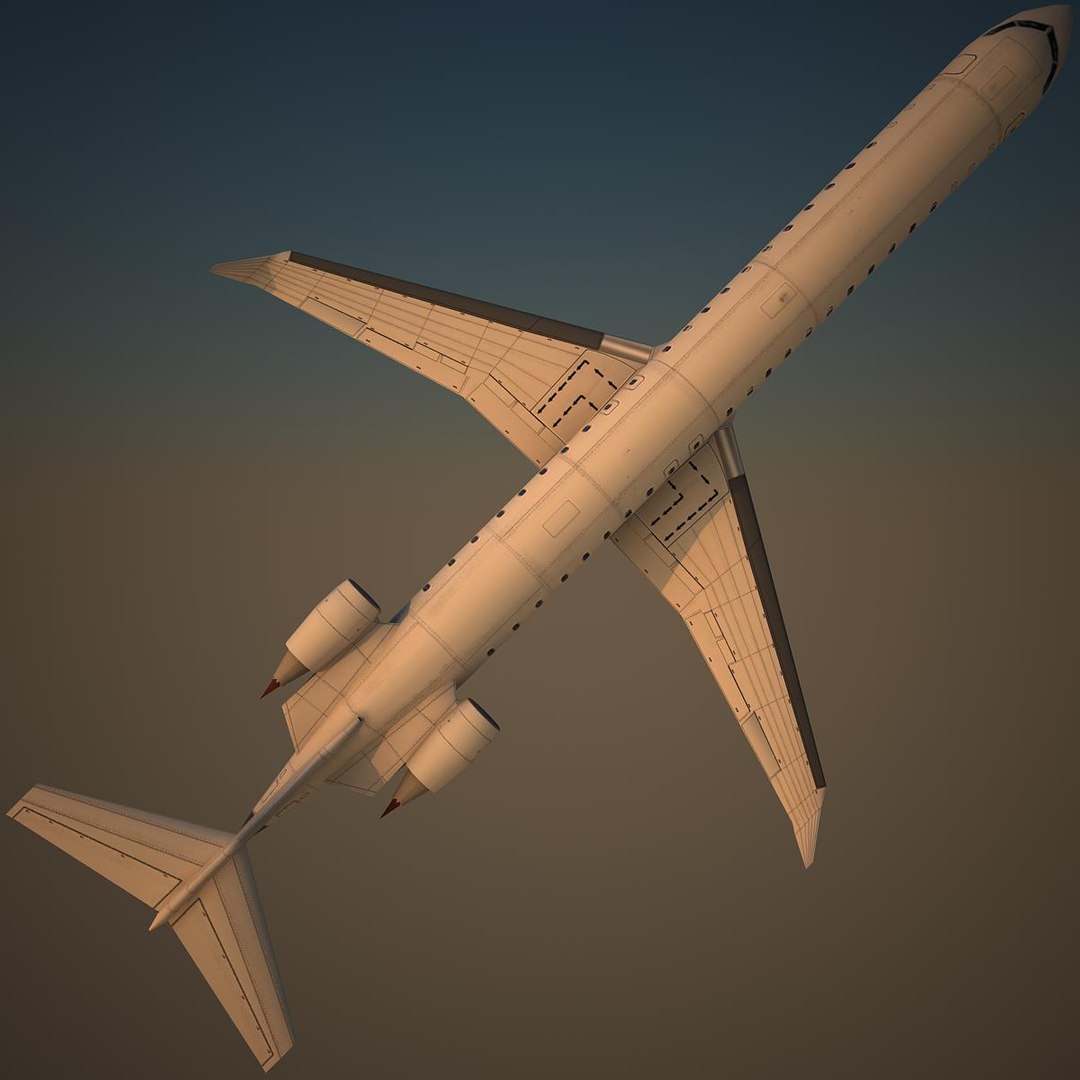 Regional Jet Basic 3d Model