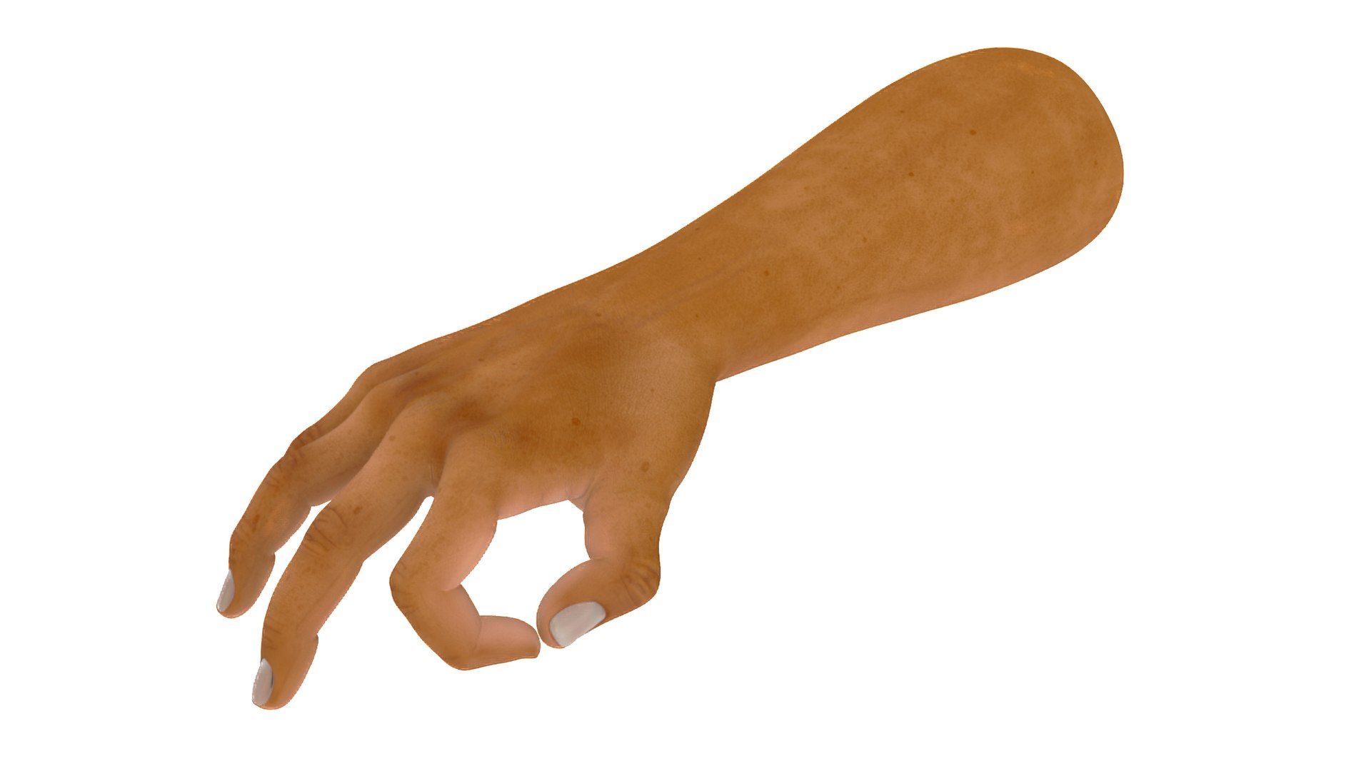 Man European Hand OK Pose 3D model preview