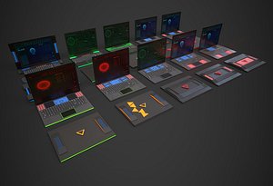 Scifi Laptop Collection 3D