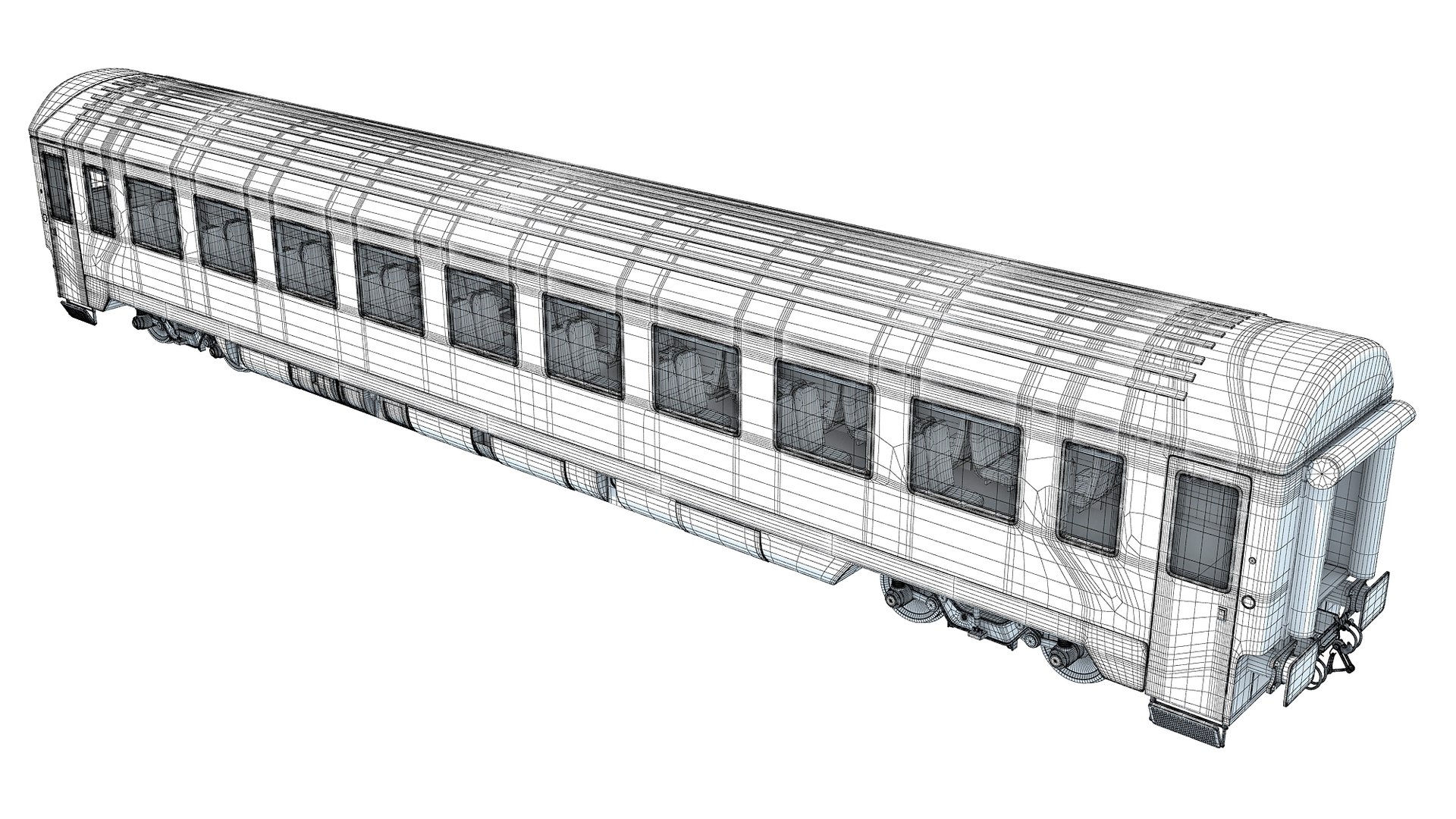 3D Train Passenger Car TurboSquid 1618234