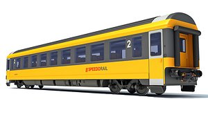 3D train passenger car