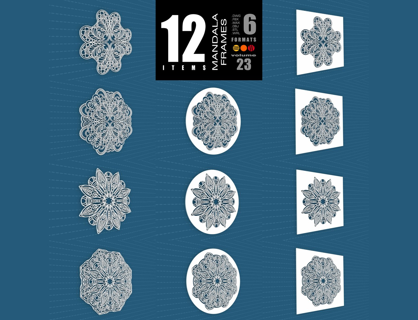 3D model mandala frames vol 23 https://p.turbosquid.com/ts-thumb/q1/8vdN84/rwGGv44H/00/jpg/1578176944/1920x1080/fit_q87/19f34280f90f738b071db76c9276cd90e1dc345e/00.jpg