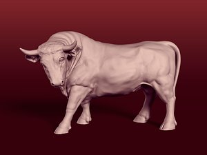 Bull Statue Ready for Printing 3D model