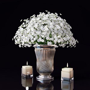 bouquet gypsophila vase 3d max
