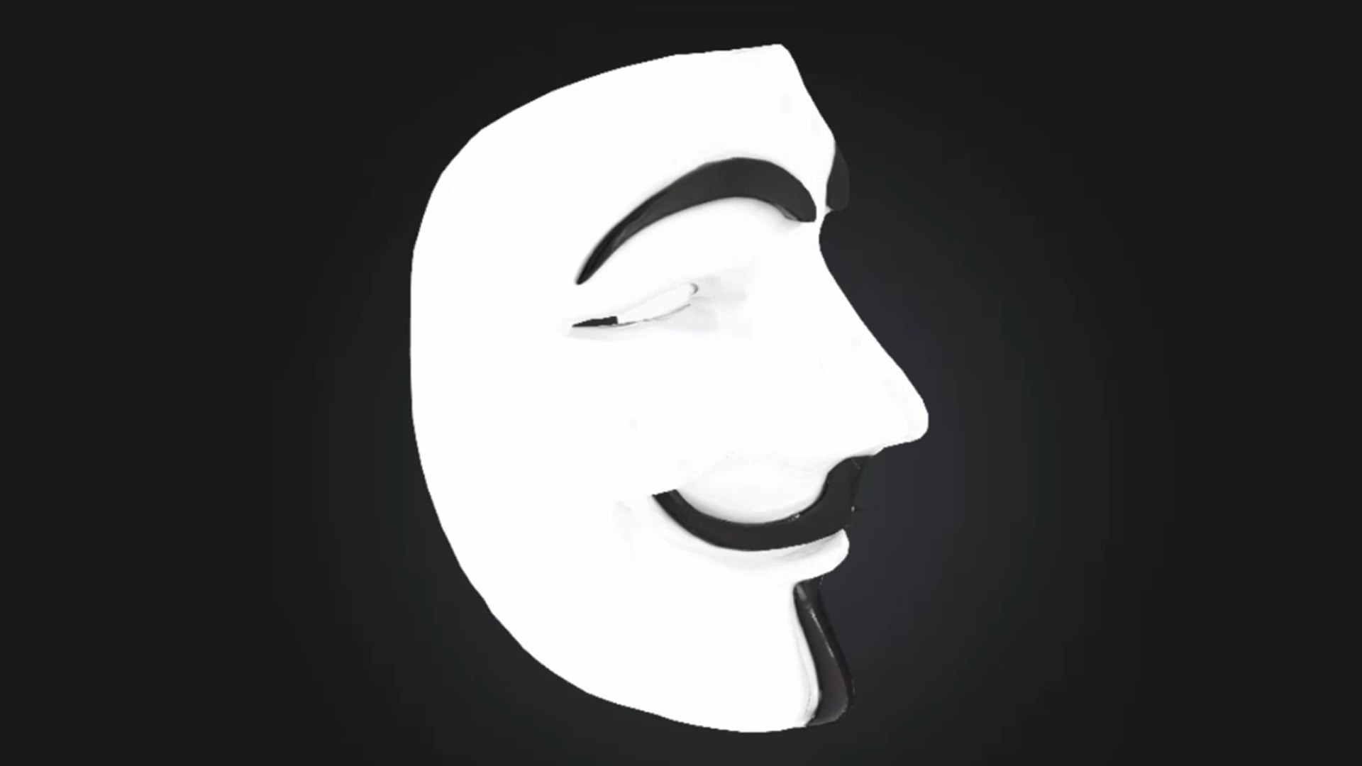 Anonymous Mask 3D Model For Printing Cosplay Prop Mask STL OBJ Model ...