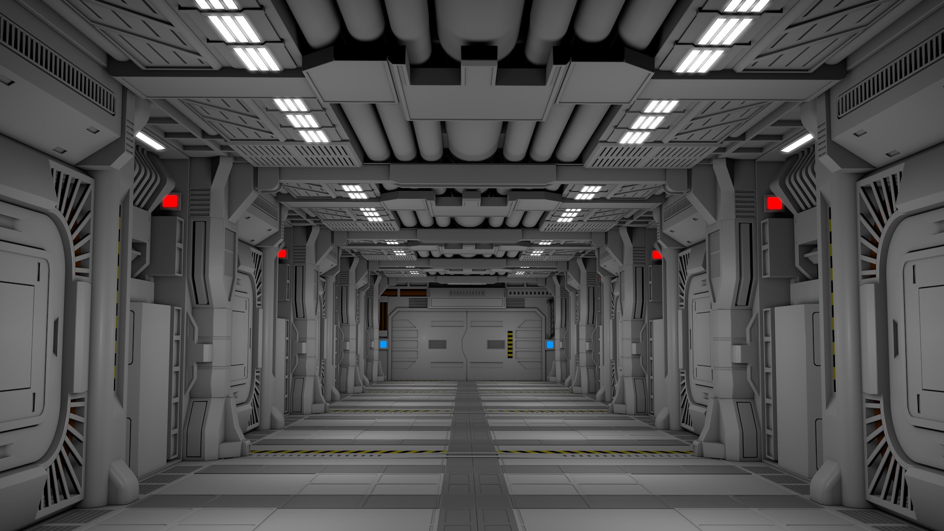 3D Model Sci Fi Corridor - TurboSquid 1986387