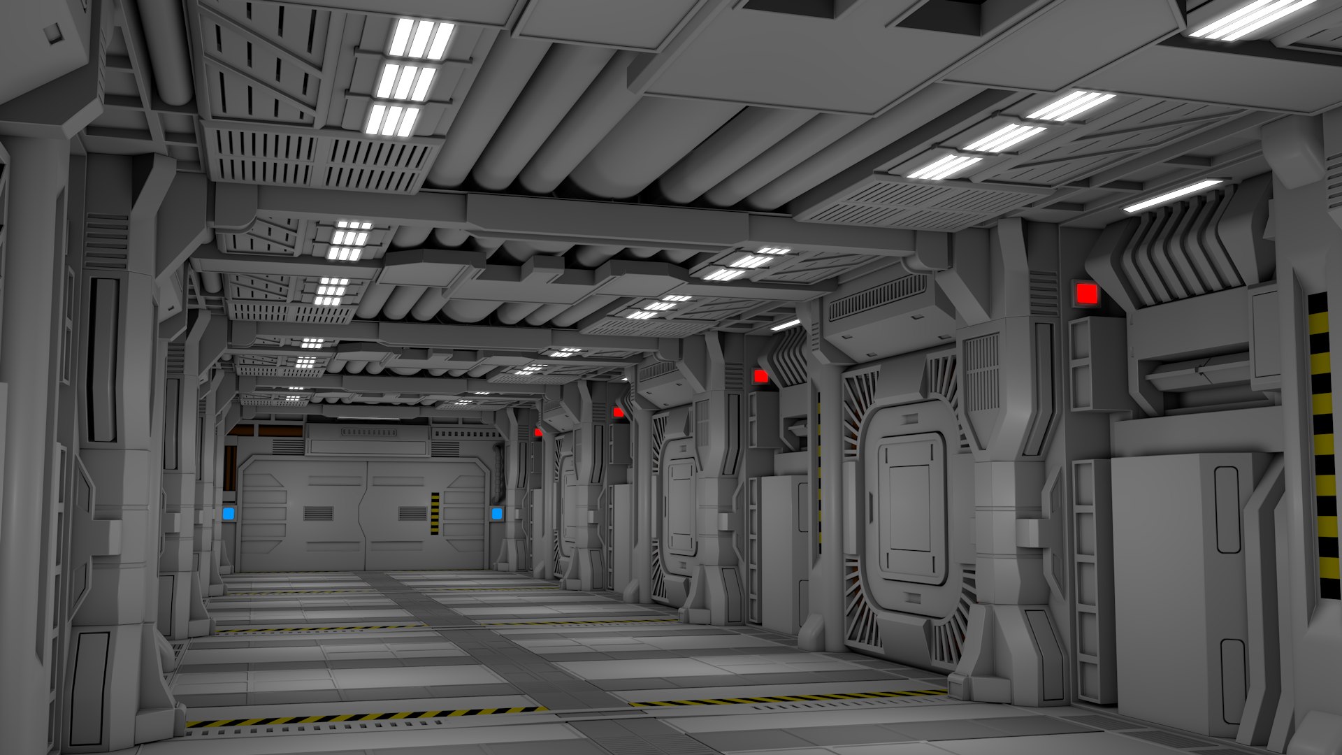3D Model Sci Fi Corridor - TurboSquid 1986387