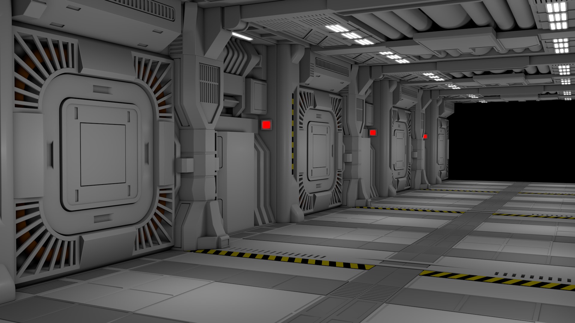 3D Model Sci Fi Corridor - TurboSquid 1986387