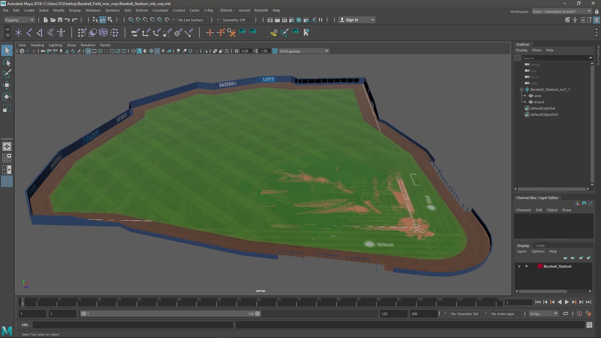 Baseball Field 3D Model - TurboSquid 2309954