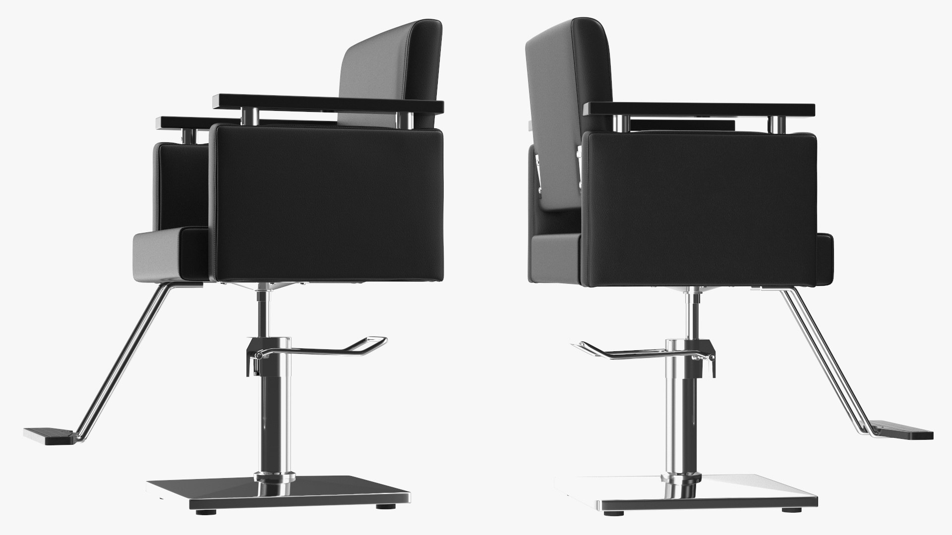 3D Hydraulic Barber Chair Modern Black Model - TurboSquid 1959443