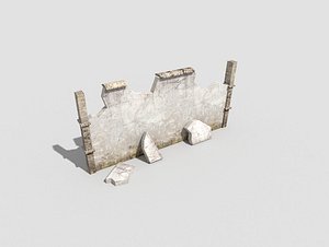 destroyed wall 3d model