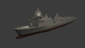 LPD Based Ballistic Missile Defence Ship 3D