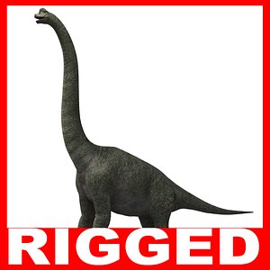 3ds max brachiosaurus dinosaur din00