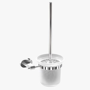 3D model realistic toilet brush holder