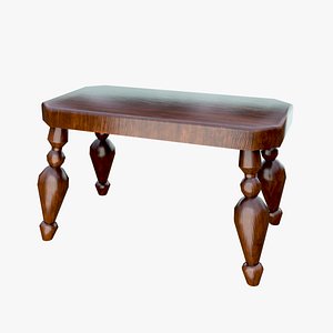 3D Vintage Stool model