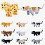 Collection de skins de chats et d'ocelots pour Minecraft : modèles 3D articulés, prêts pour le jeu en 4K PBR.