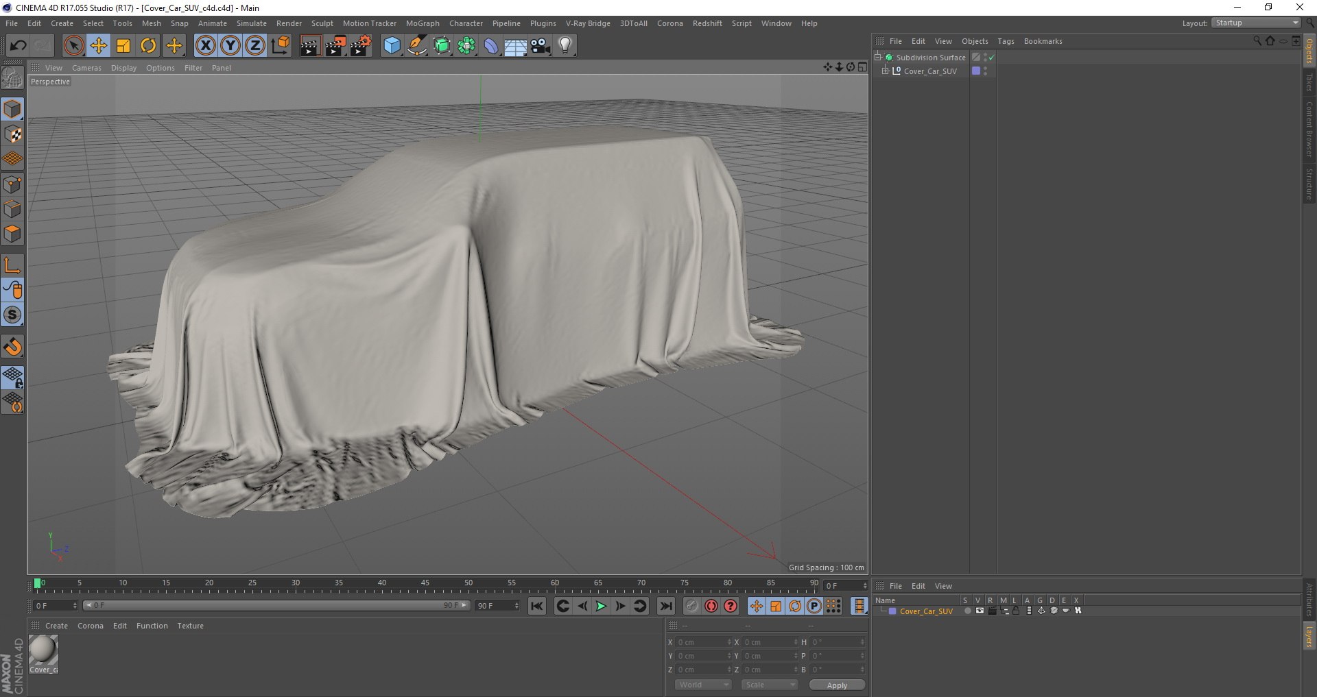 Cover Car SUV 3D model preview