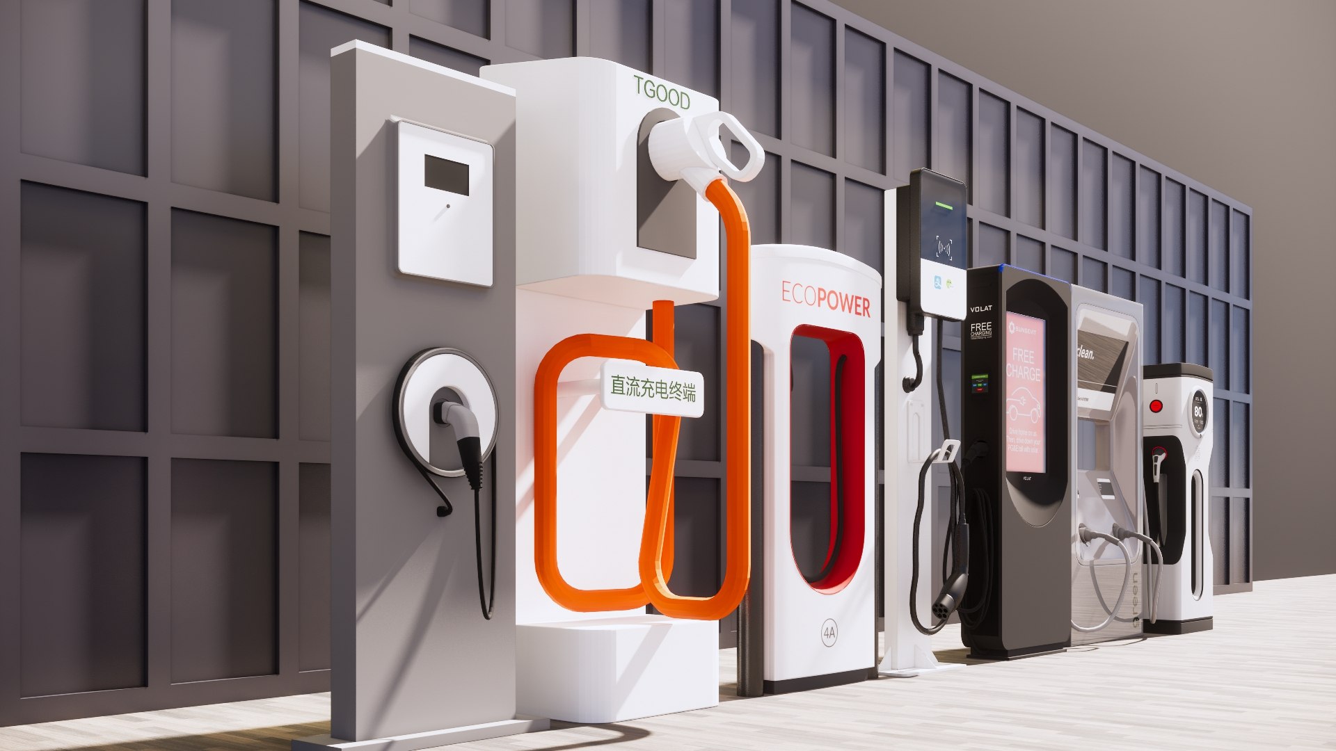 Electric Vehicle Chargers -A4 3D - TurboSquid 2209998