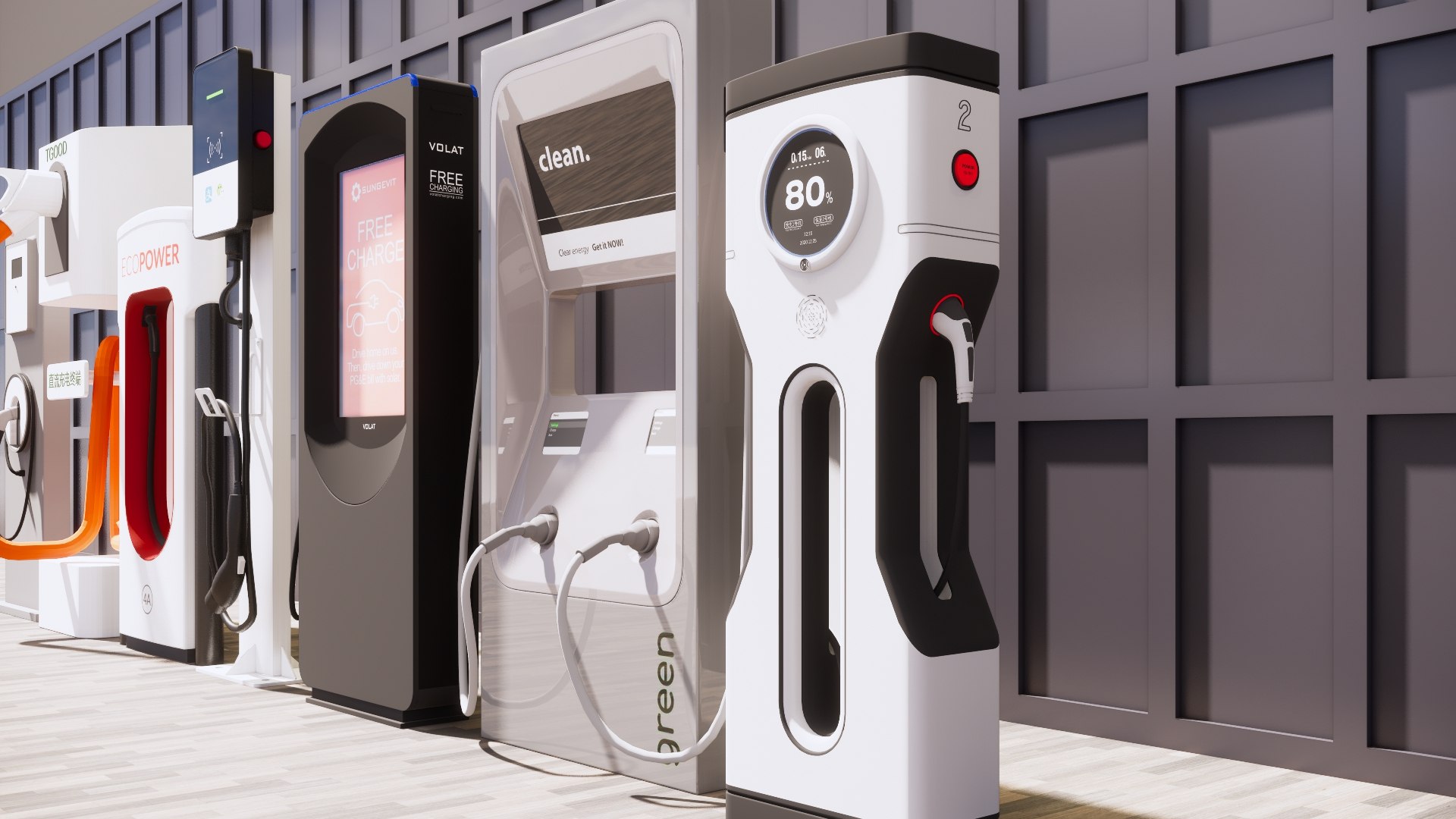 Electric Vehicle Chargers -A4 3D - TurboSquid 2209998