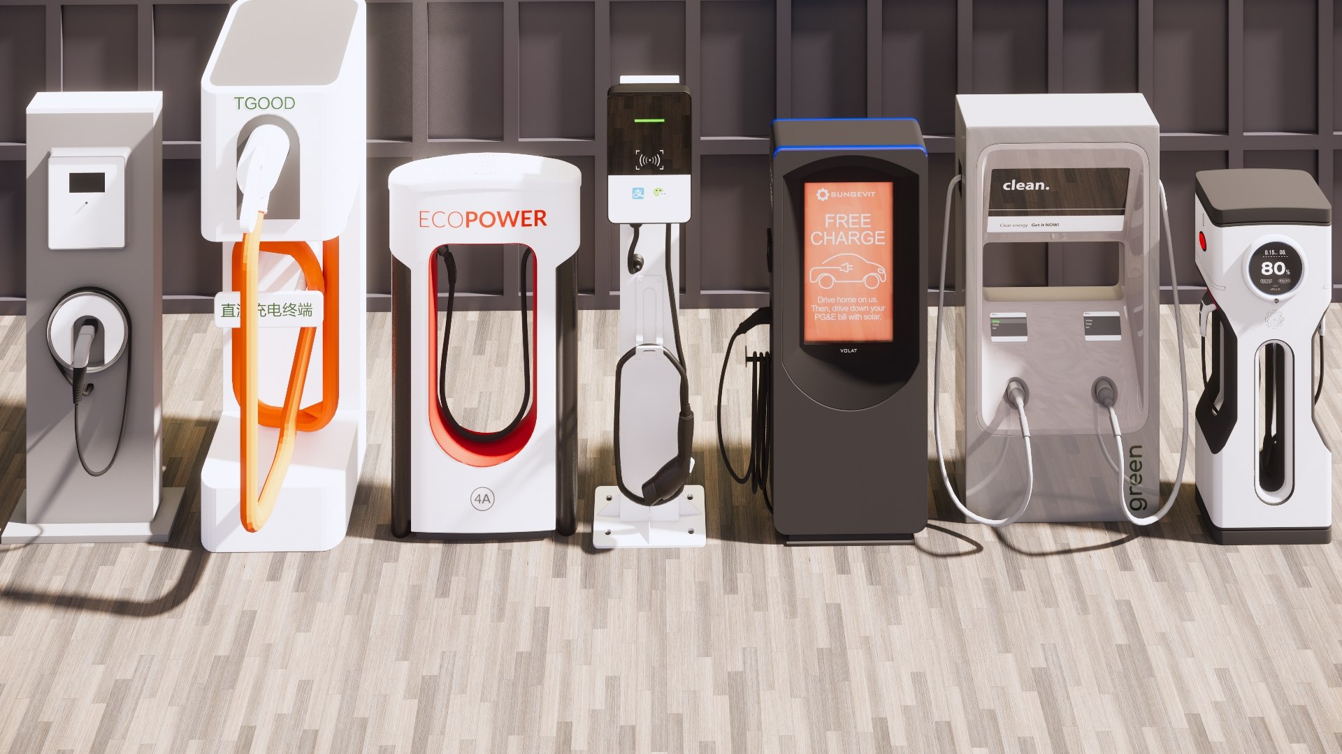 Electric Vehicle Chargers -A4 3D - TurboSquid 2209998