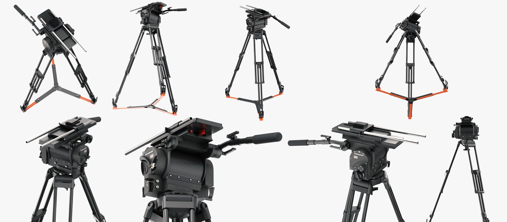 3D OConnor 2560 Fluid Head Tripod Systems model TurboSquid 1807359