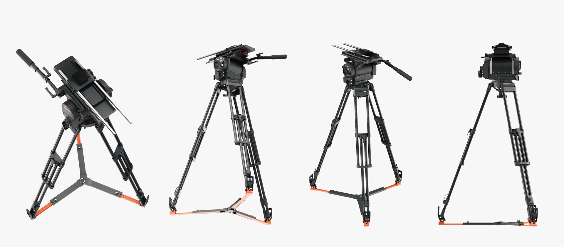 3D OConnor 2560 Fluid Head Tripod Systems model TurboSquid 1807359