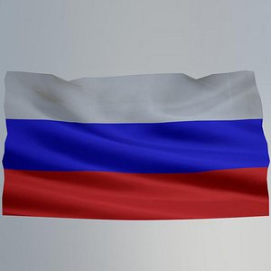 3D flag russia model