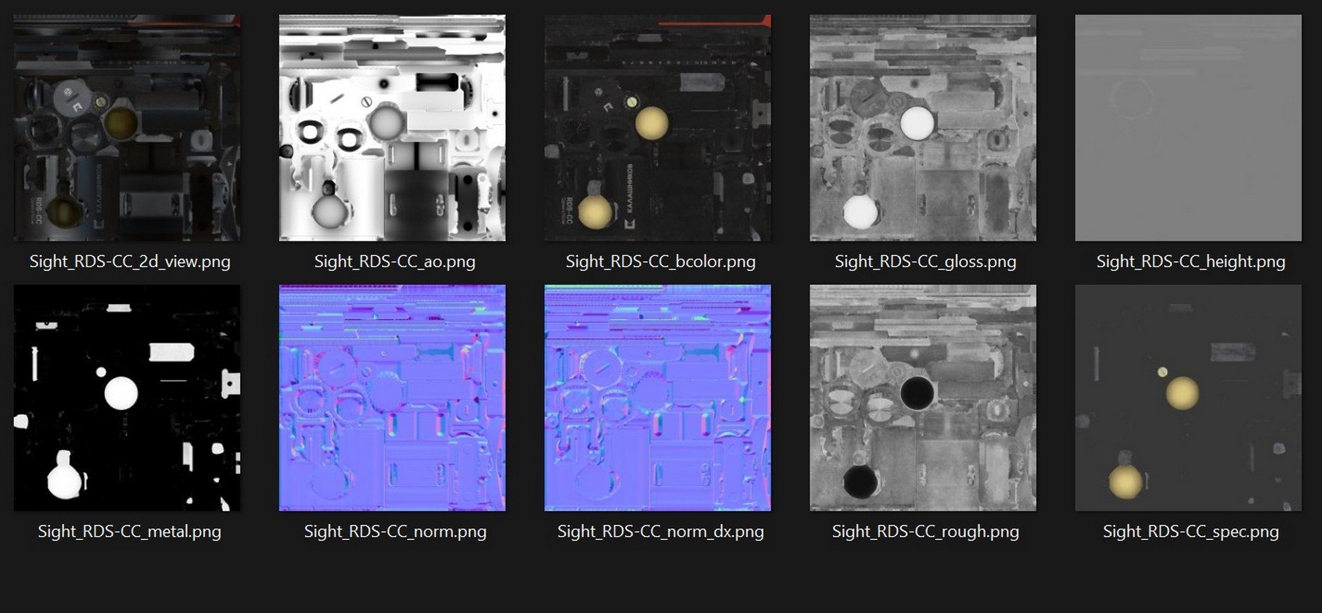 Collimator Sight RDS-CC Red-Dot Kalashnikov 3D - TurboSquid 2335915