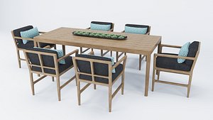 Teak Dining Table and Chair Collection