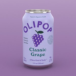 Olipop Classic Grape 355ml Can 3D