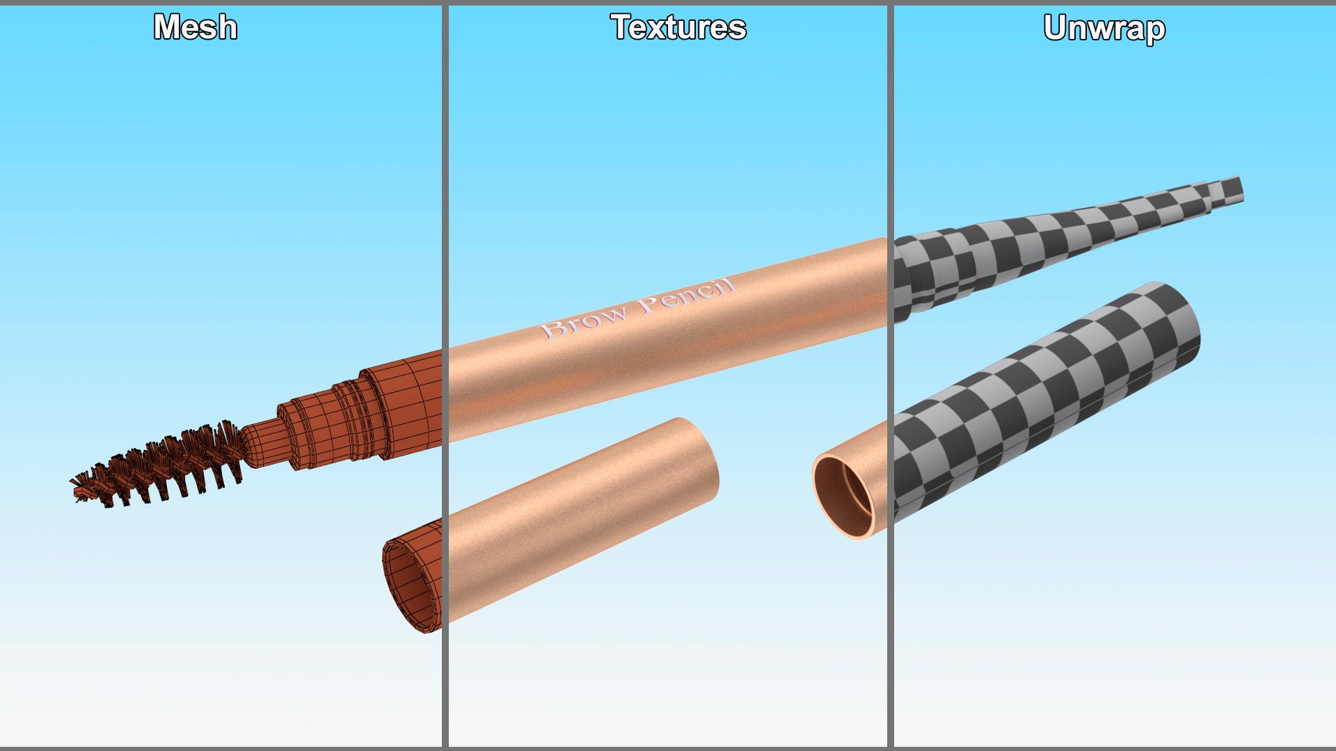 Dual Ended Brow Pencil 3D https://p.turbosquid.com/ts-thumb/q1/cA3M0T/do/dualendedbrowpencil3dsmodel009/jpg/1713412057/1920x1080/fit_q87/e4e74c26bdfb2f2dc7bc5e899b95480bb23f947b/dualendedbrowpencil3dsmodel009.jpg
