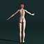 woman female girl 3d model