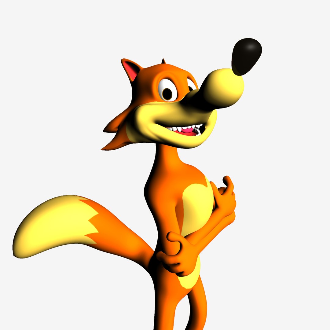 Fox cartoon 3D model - TurboSquid 1277223