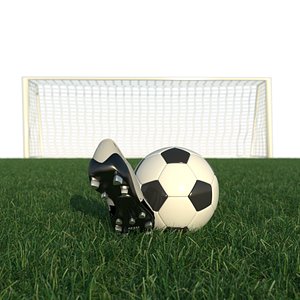 3d realistic football scene