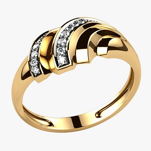 3D Low Weight Beautiful Gold Ring