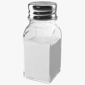 Square Glass Salt Shaker 3D model