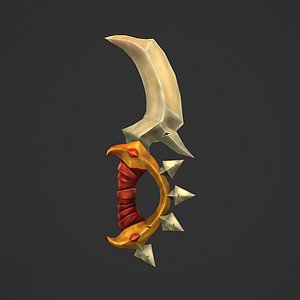 3d model knife stylized