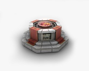Shrine with firepit blazier