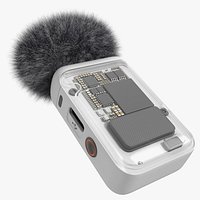 Compact Wireless Mic with Wind Muff Fur