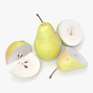 3ds pear sliced