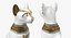 Estátua de gato egípcio branco