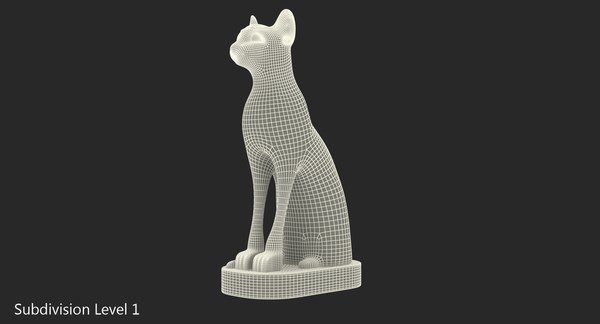 Egyptian cat statue white 3D model - TurboSquid 1417850