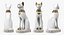 Estátua de gato egípcio branco