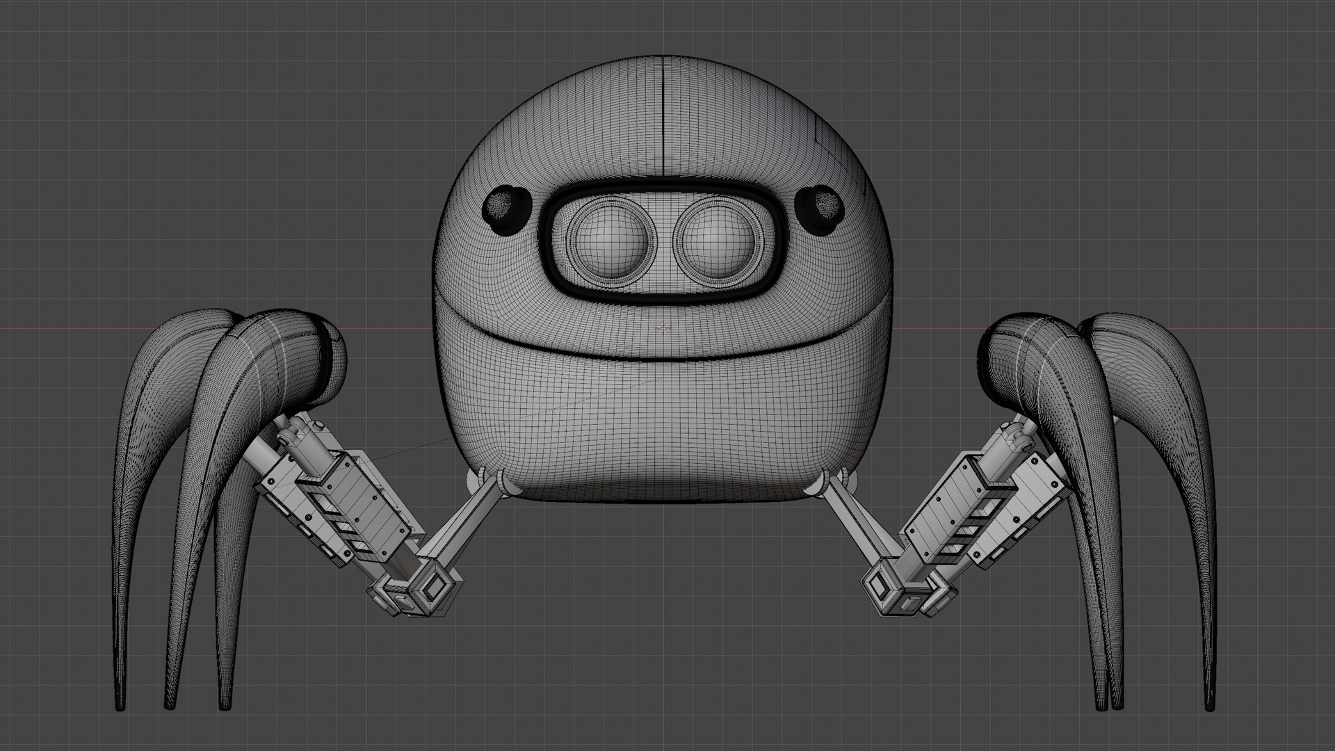 SPIDER ROBOT 3D model https://p.turbosquid.com/ts-thumb/q1/r8XH3m/l6/wireframe1/png/1784651654/1920x1080/fit_q87/3e7c9288bd0aef818e9a4535dac8328f4277b4bb/wireframe1.jpg